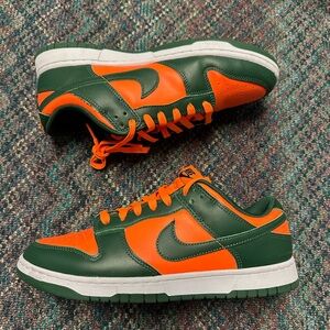 Nike Dunk Low Retro Miami Hurricanes FAMU DD1391-300 Size 9.5 Worn Once!